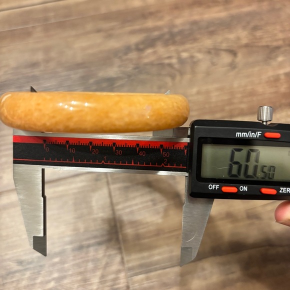 Elegant Orange Jade Bangle Bracelet 60mm - Picture 5 of 5